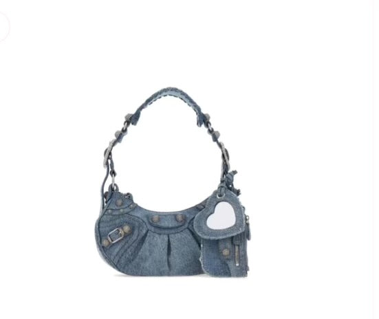B Shoulder Bag - (Denim)