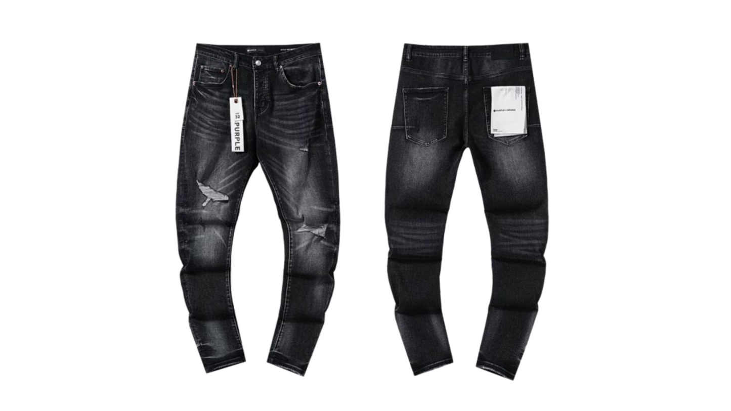 Black Denim Purple Jeans