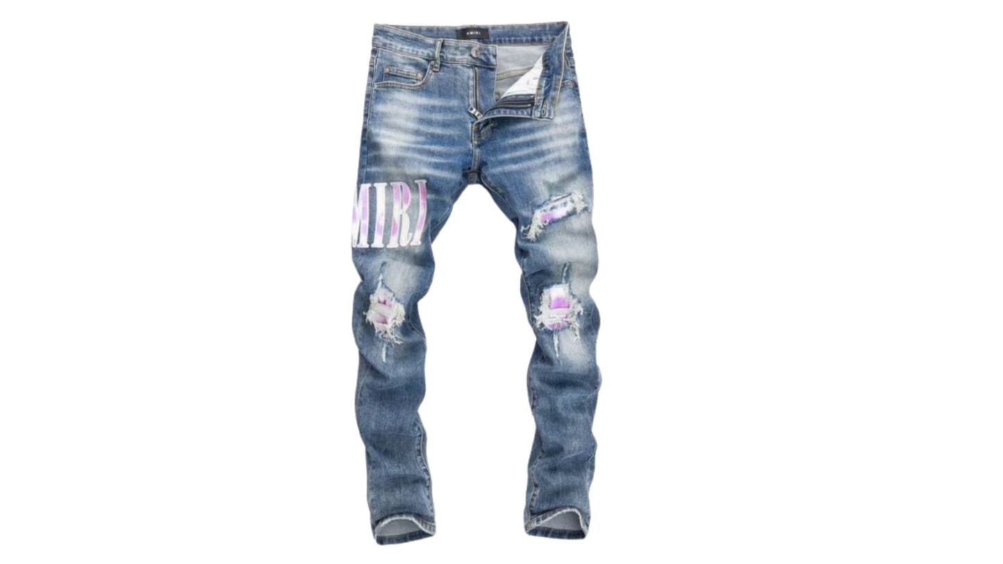 Varsity Logo Amiri Denim Jeans