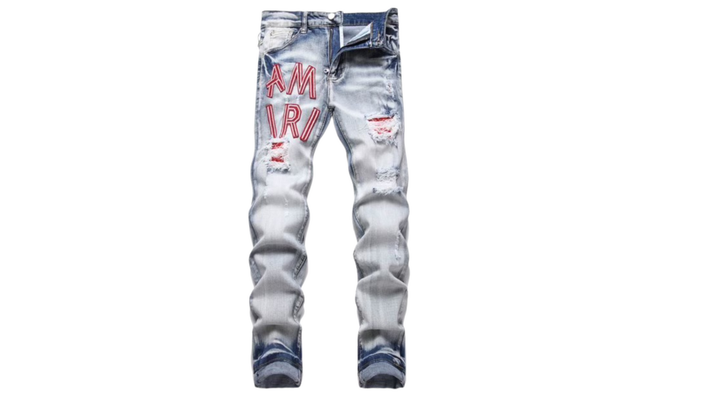 Denim Red Logo Jeans