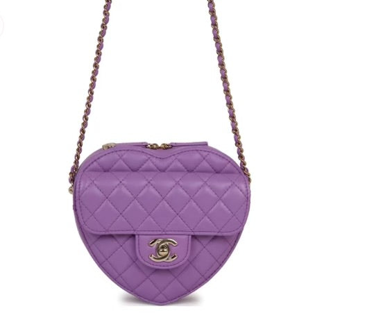 Luxury Heart Crossbody (Purple)