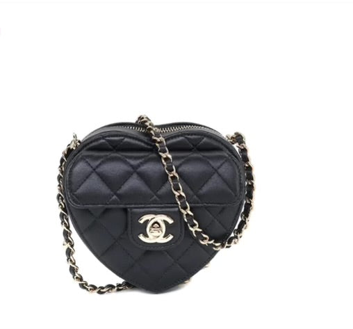 Luxury Heart Crossbody (Black)