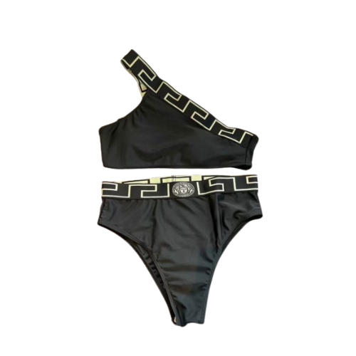 Luxury V 2 Piece Swim Suit (Black)